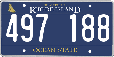 RI license plate 497188