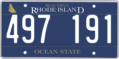 RI license plate 497191