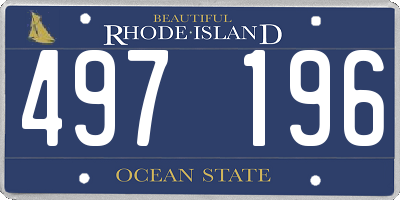 RI license plate 497196