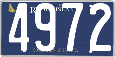 RI license plate 4972