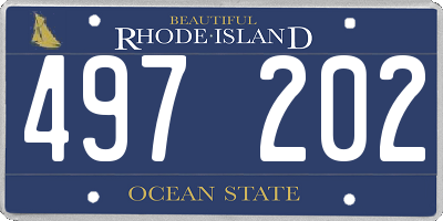 RI license plate 497202