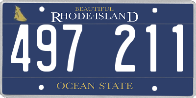 RI license plate 497211