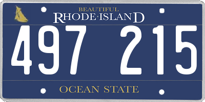 RI license plate 497215