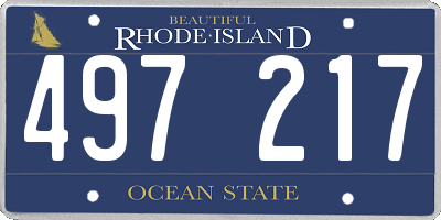 RI license plate 497217