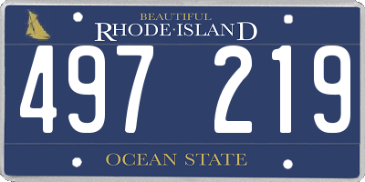 RI license plate 497219
