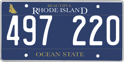 RI license plate 497220