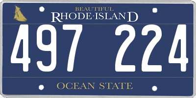 RI license plate 497224