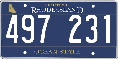 RI license plate 497231