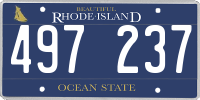 RI license plate 497237