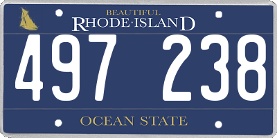 RI license plate 497238