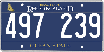 RI license plate 497239