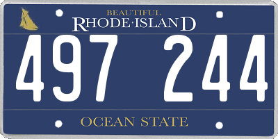 RI license plate 497244