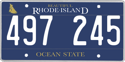 RI license plate 497245