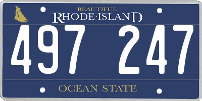 RI license plate 497247