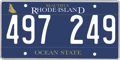 RI license plate 497249