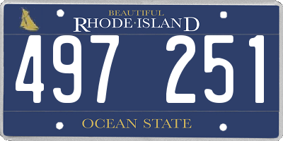 RI license plate 497251