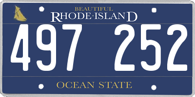 RI license plate 497252