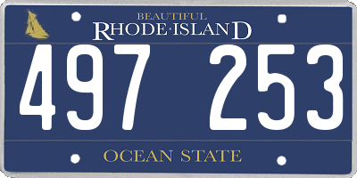 RI license plate 497253