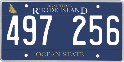 RI license plate 497256
