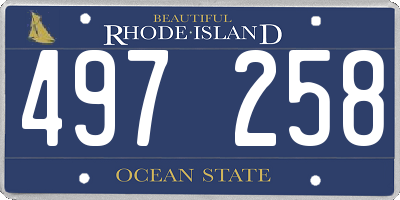 RI license plate 497258