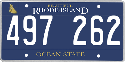 RI license plate 497262