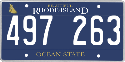 RI license plate 497263