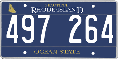 RI license plate 497264