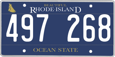 RI license plate 497268