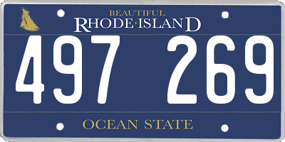 RI license plate 497269