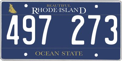 RI license plate 497273