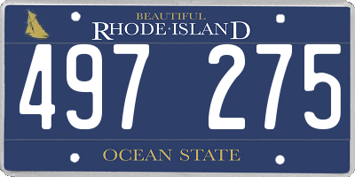 RI license plate 497275