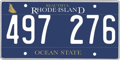 RI license plate 497276
