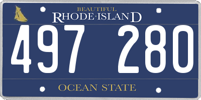 RI license plate 497280