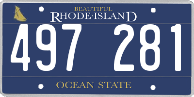 RI license plate 497281