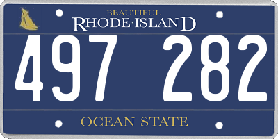 RI license plate 497282