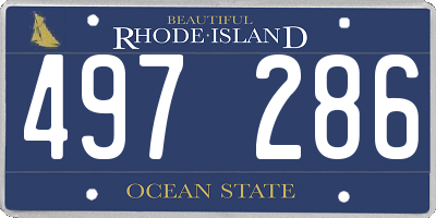 RI license plate 497286