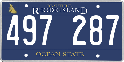 RI license plate 497287