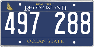 RI license plate 497288