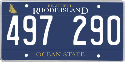 RI license plate 497290
