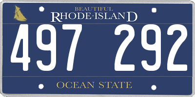 RI license plate 497292