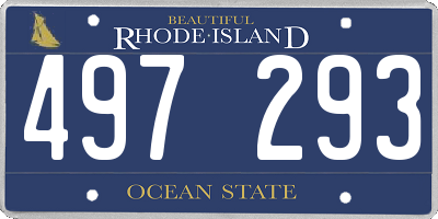 RI license plate 497293
