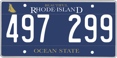 RI license plate 497299