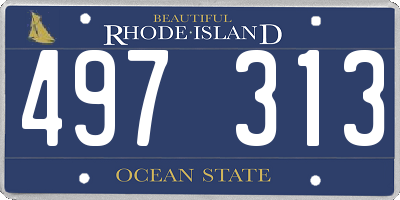RI license plate 497313