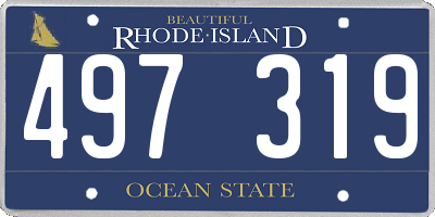 RI license plate 497319