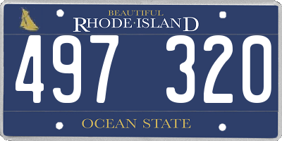 RI license plate 497320