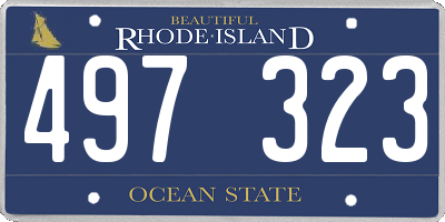 RI license plate 497323