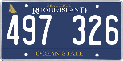 RI license plate 497326