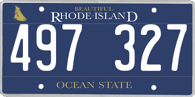 RI license plate 497327