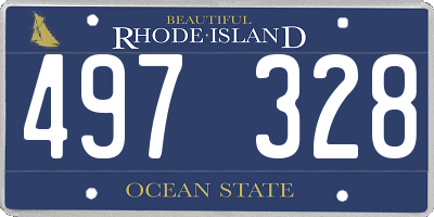 RI license plate 497328