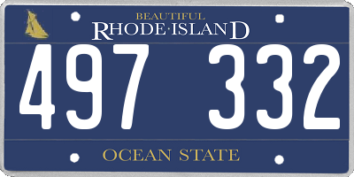 RI license plate 497332